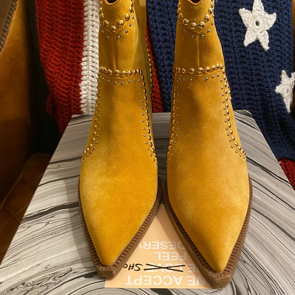 Jeffrey Campbell Airshire suede studded booties